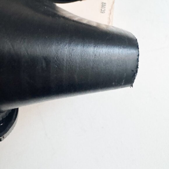 Jessica Simpson Black Suede Silver tone Buckle  Stud Detail Pointy Toe Booties 8 - Picture 7 of 9